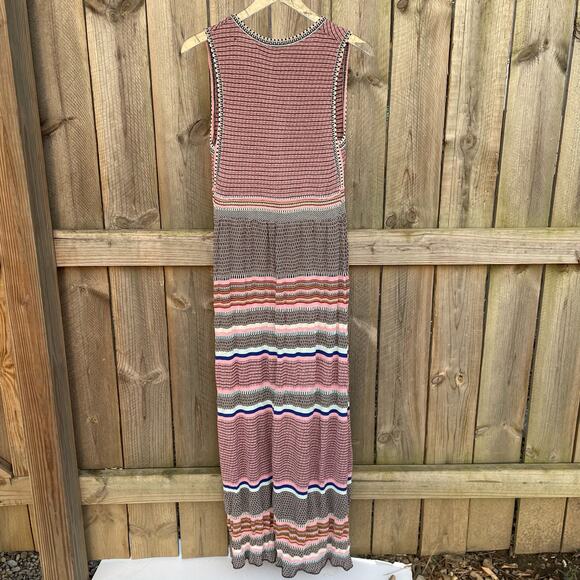 Aldomartins Dress Sierra Colorful Bamboo Knit Boho Maxi Sleeveless Medium - Picture 3 of 11